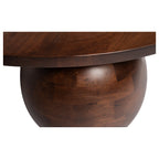 Orb Round Coffee Table | Handcrafted Mango Wood Living Room Centerpiece | Living Furn India