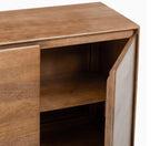 Nest 6-Tier Solid Mango Wood Shoe Cabinet – Handcrafted Organizer in Teak Finish by Living Furn India