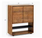 Nest 6-Tier Solid Mango Wood Shoe Cabinet – Handcrafted Organizer in Teak Finish by Living Furn India