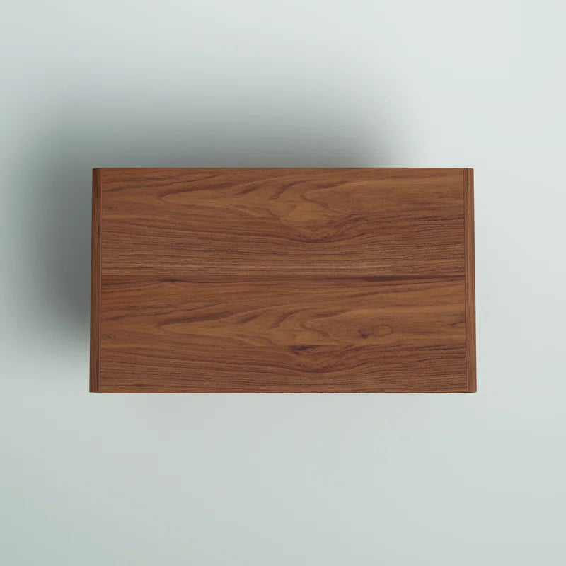 Mid-Century Modern Slatted Wood Coffee Table | Walnut Finish | Integrated Storage | Living Room Centerpiece | Living Furn India