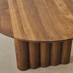 Evoque Classic Oval Solid Wood Dining Table – Brown Finish, 4-Seater by Living Furn India