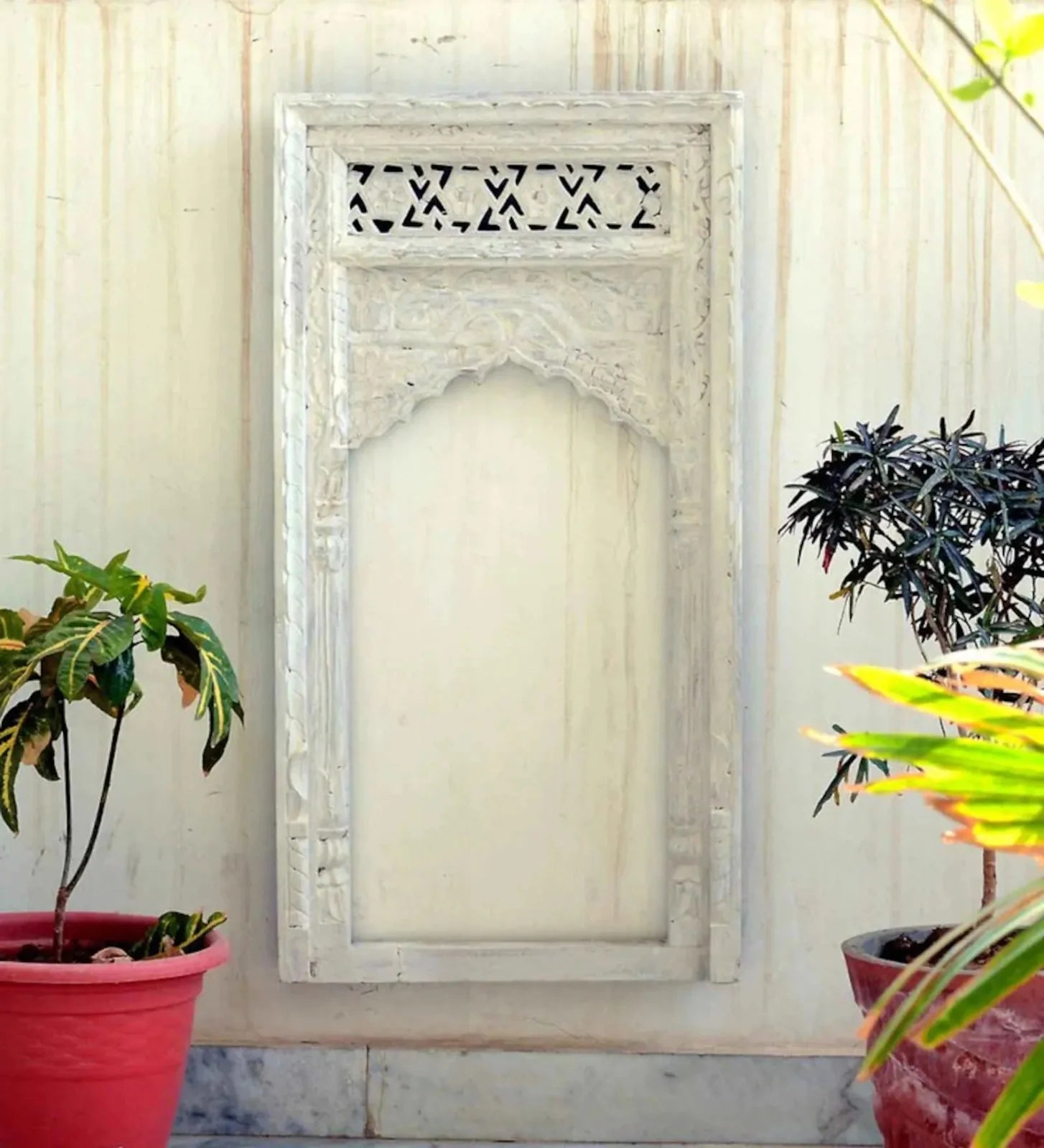 hand carved mirror, wooden frame mirror, walnut mirror, whitewash mirror, mehrab arch mirror, arched mirror, jali lattice mirror, full length mirror, wall mirror, entryway mirror, narrow mirror, decorative mirror, indian furniture, handmade mirror, artisan made mirror, premium wood mirror, quality mirror, durable mirror, sturdy mirror, timeless mirror, elegant mirror, statement mirror, ornate mirror, unique mirror, sculptural mirror, focal piece mirror, handcrafted in india, sustainable wood furniture, mehr