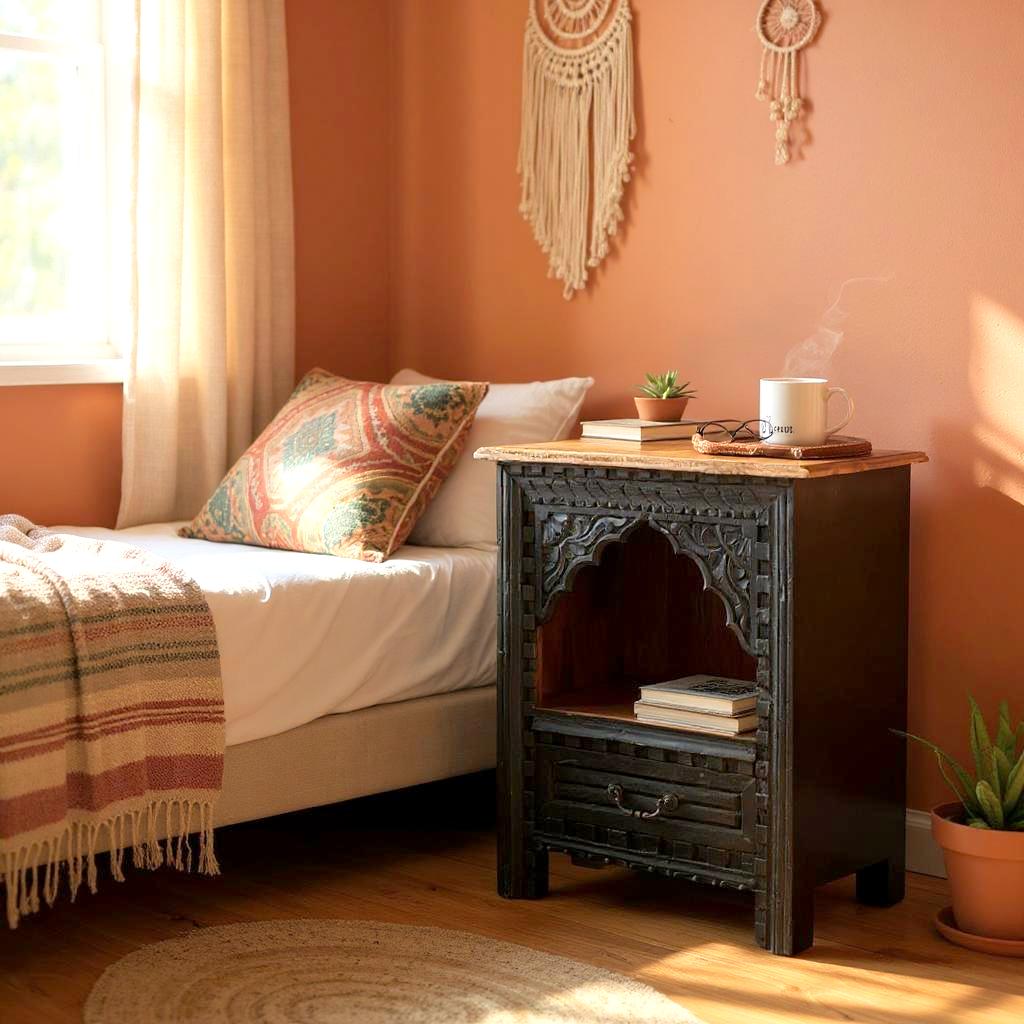 White & Black Natural Top Set Of Two Bedside