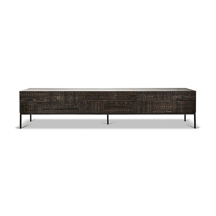 Tabwa TV Unit & Media Console | Handcrafted Wooden Entertainment Center by Living Furn India