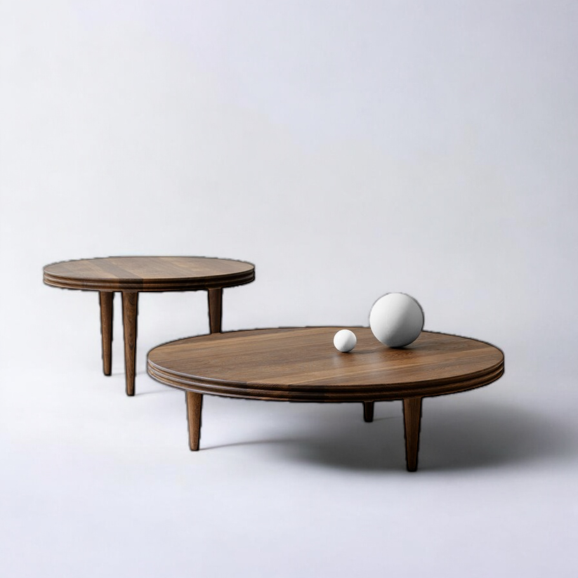 Coffee Table Set: "Coordinated coffee table and end table set, designed for a cohesive and stylish living room decor."
