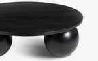 Orb Round Coffee Table | Handcrafted Mango Wood Living Room Centerpiece | Living Furn India