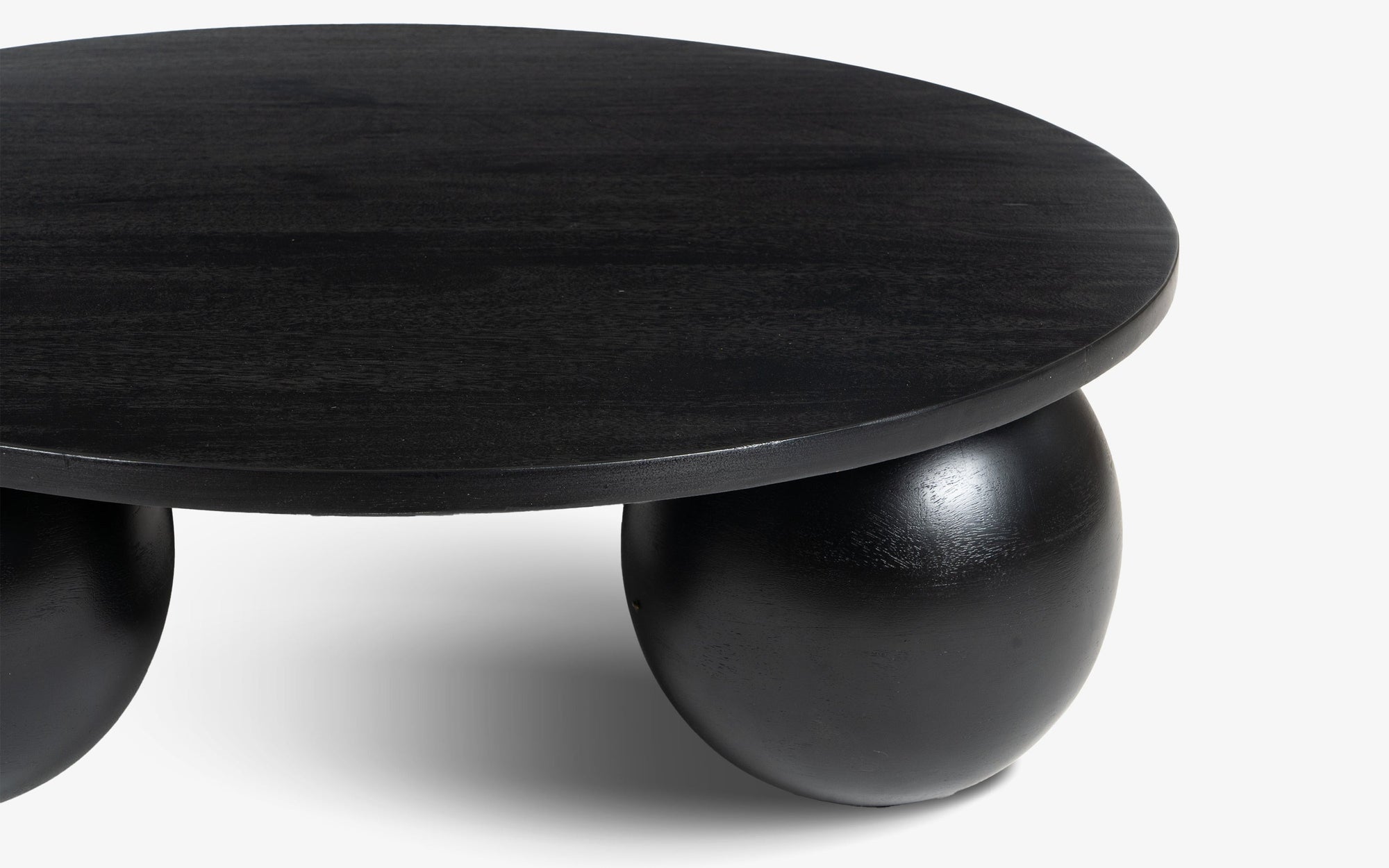 Orb Round Coffee Table | Handcrafted Mango Wood Living Room Centerpiece | Living Furn India