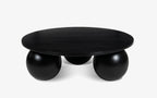Orb Round Coffee Table | Handcrafted Mango Wood Living Room Centerpiece | Living Furn India