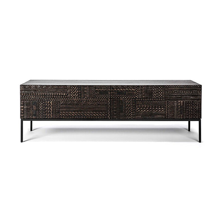Tabwa TV Unit & Media Console | Handcrafted Wooden Entertainment Center by Living Furn India
