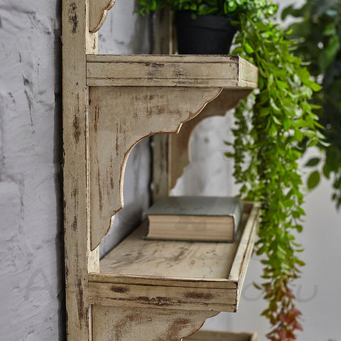 Multi-Tiered Handmade Wooden Shelf