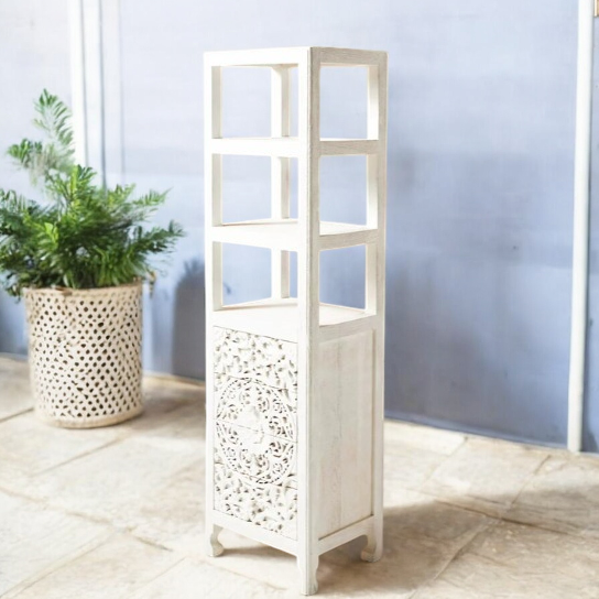 Small Wooden Bookcase: "Compact small wooden bookcase ideal for small spaces and storing books."
