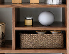 The Jaipur Study Bookcase | Handcrafted Solid Wood with Walnut Finish | 60x40x180cm