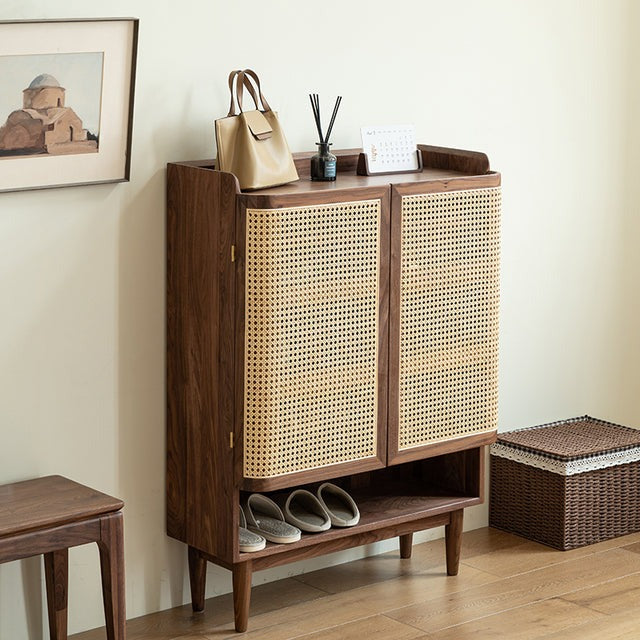 SOLID WALNUT SHOE CABINET, SHOE CABINET , SHOE CABINET, SHOE STORAGE CABINETS