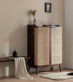 SOLID WALNUT SHOE CABINET WITH DOORS , OAK SHOE CABINET WITH DRAWERS
