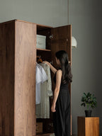 WALNUT ARMOIRE, WALNUT ARMOIRE WARDROBE, SOLID WALNUT ARMOIRE