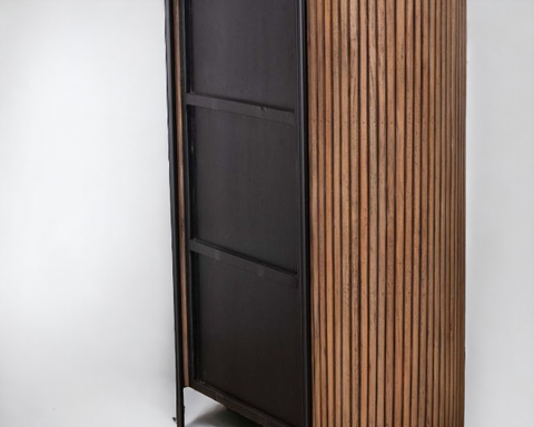 Highboard Cabinet 2Door Solid Wood(Ethereal Elegance Collection)