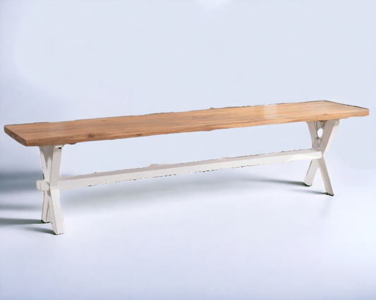 Bench Solid Wood With Cross Leg (Bohemian Bliss Collection)