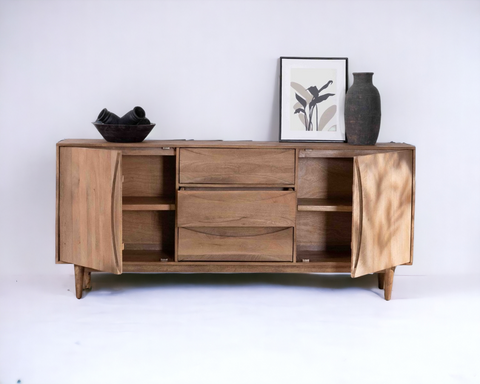 Serenity Wood Sideboard.(Tranquil Zen Collection)