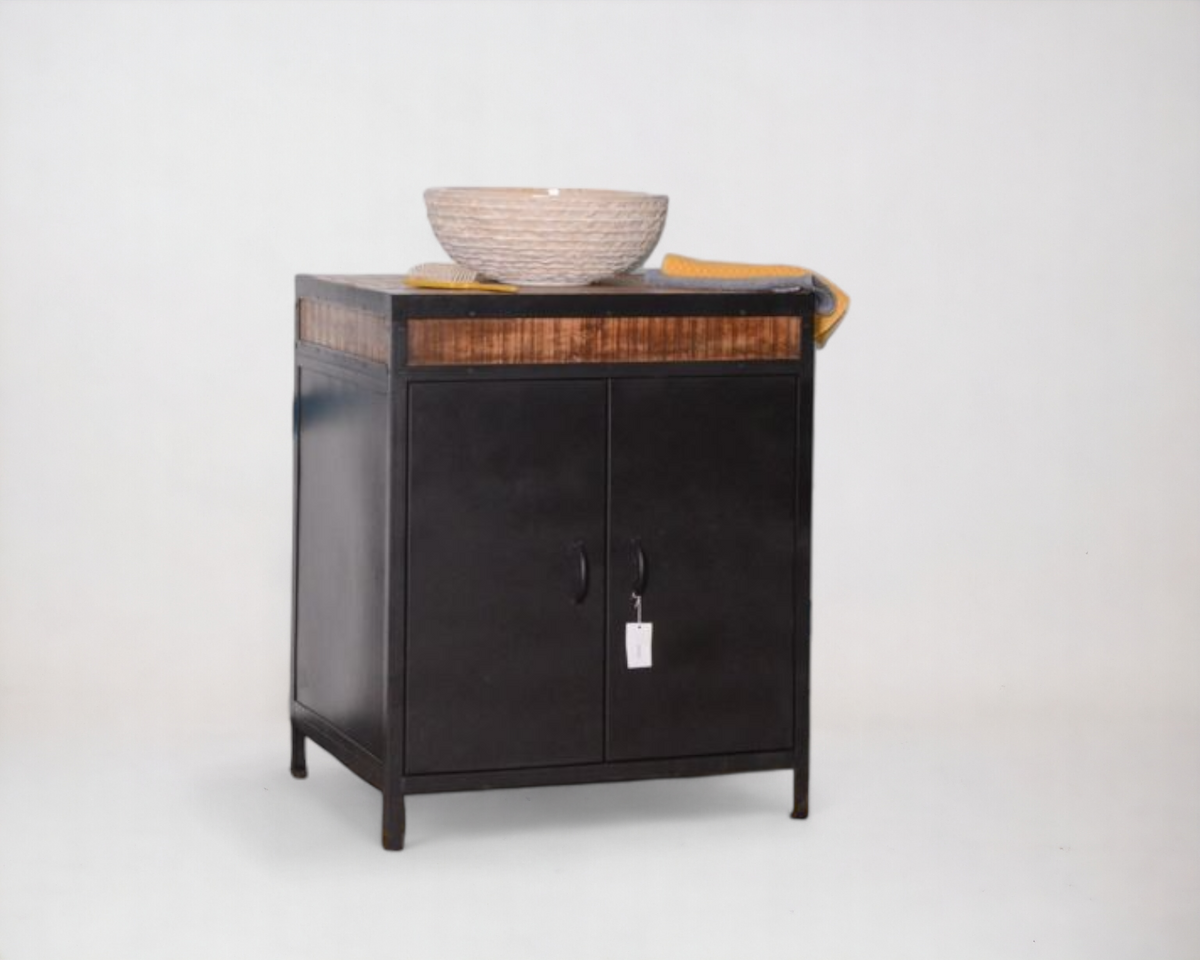 Classic Metal and Wood Cabinet (Eclectic Essence Collection)