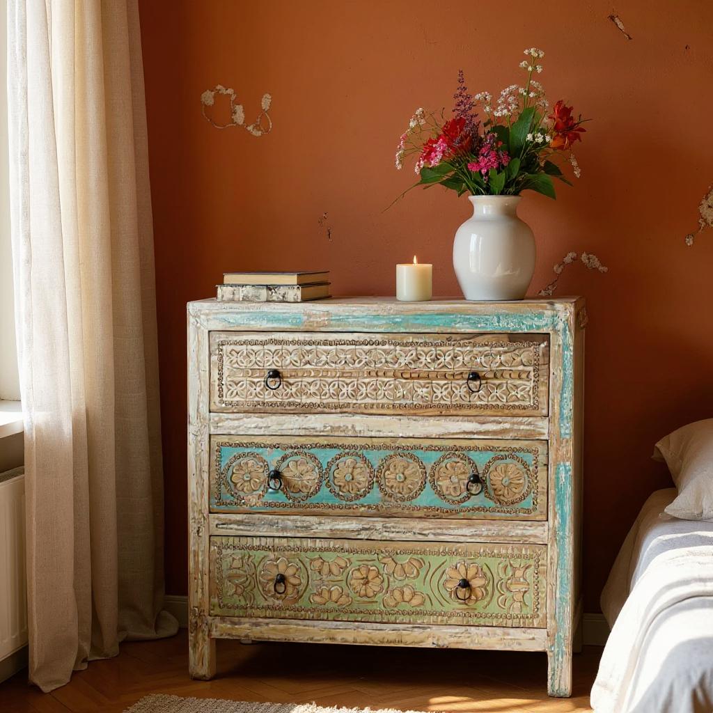 Classics Hand Carving Three-Drawer Cabinet