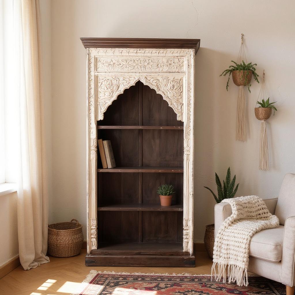 Rustic Solid Wood Bookshelf