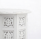 Handcarved Solid Wood End Table