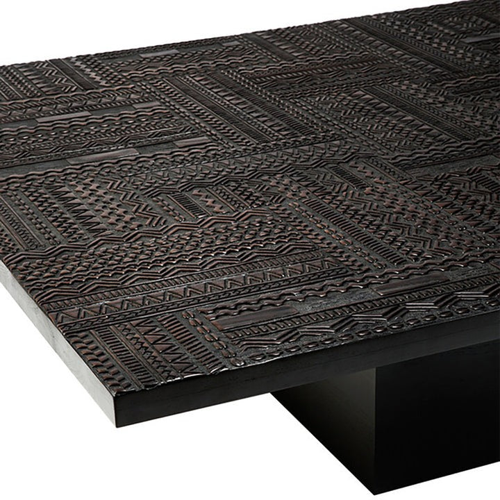 Tabwa Coffee Table | Grand Handcrafted Solid Mango Wood Center Table | Living Furn India