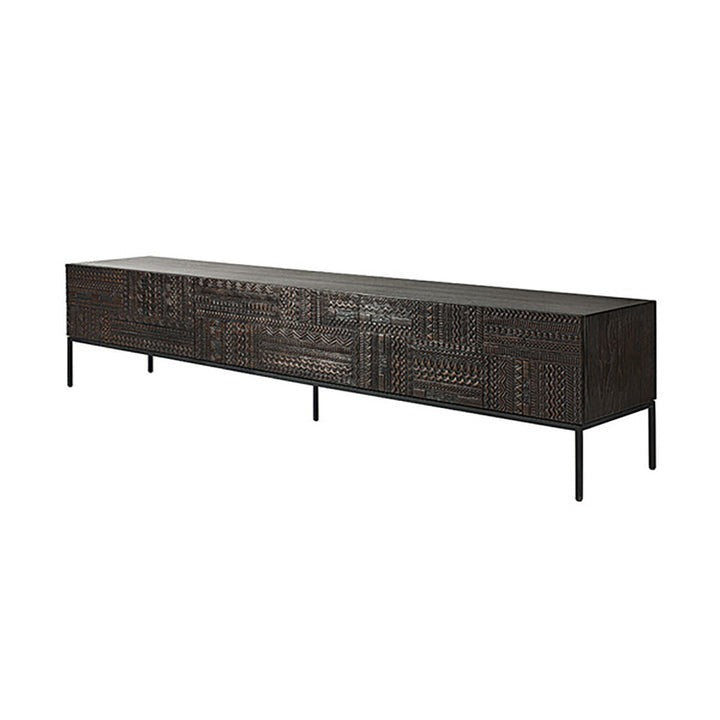 Tabwa TV Unit & Media Console | Handcrafted Wooden Entertainment Center by Living Furn India