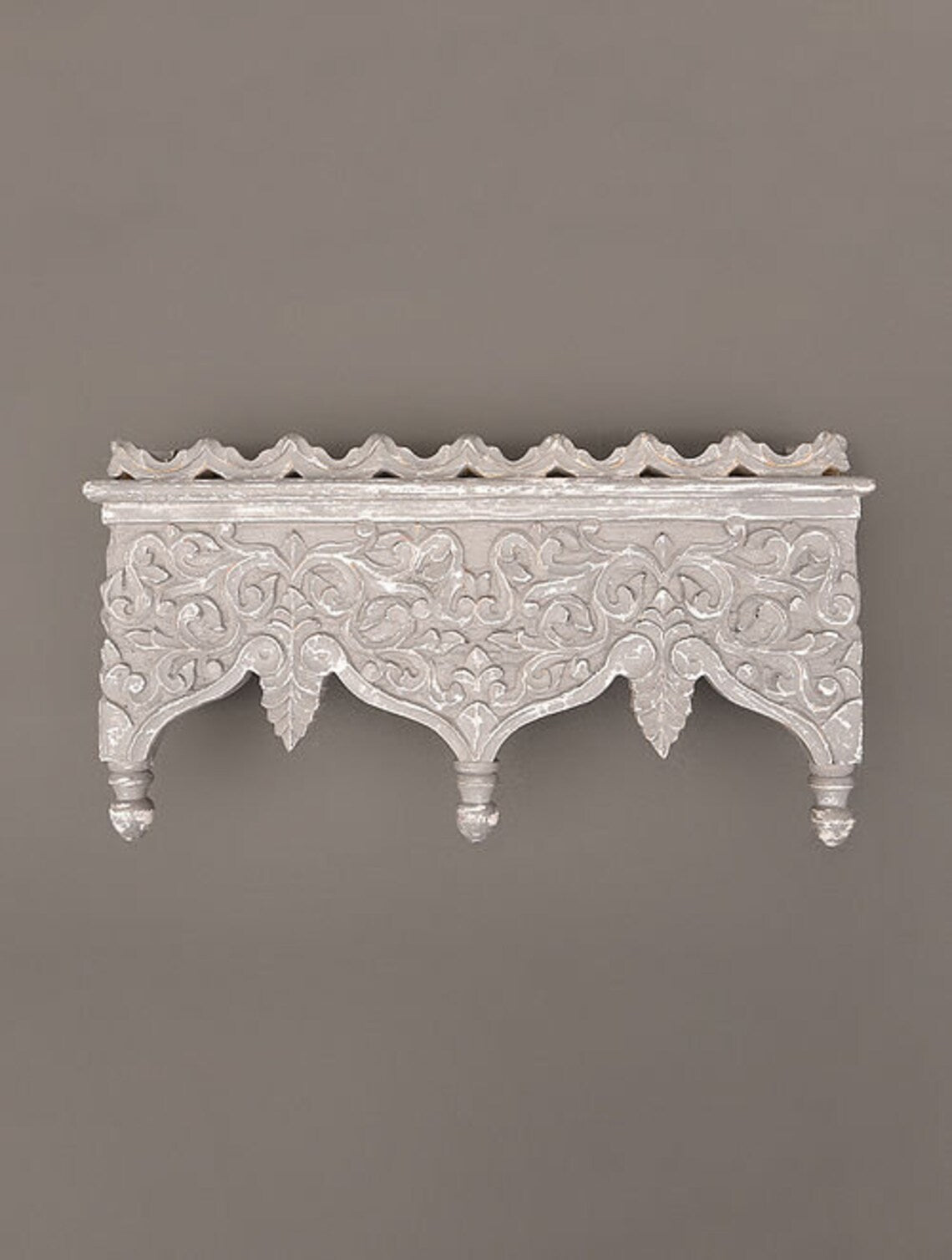 Handmade Indian Vintage Handcarved Wooden Wall Shelf || Original Hand Crafted Engraved by Artisan's of jodhpur - J.L.HOME DECOR