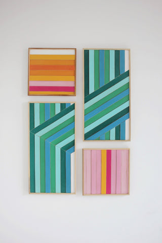 Linear Color Harmony Wood Art