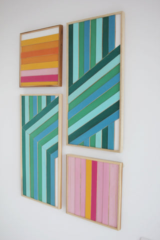 Linear Color Harmony Wood Art