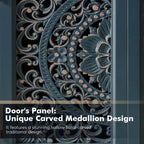 wood jali sideboard, carved sideboard, blue sideboard, slate blue sideboard, lattice sideboard, floral sideboard, turned leg sideboard, storage sideboard, indian jali, carved lattice, coastal sideboard, accent cabinet, living room storage, dining room cabinet, entryway storage, statement sideboard, handmade sideboard, artisan made cabinet, premium wood furniture, quality furniture, durable cabinet, sturdy sideboard, timeless furniture, elegant sideboard, unique cabinet, decorative sideboard, focal piece cab