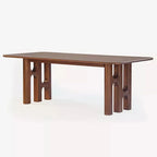 Acacia Grandeur 8-Seater Natural Wood Dining Table – Handcrafted by Living Furn India