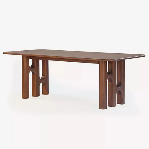 Acacia Grandeur 8-Seater Natural Wood Dining Table – Handcrafted by Living Furn India