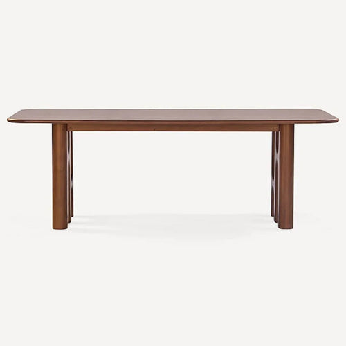 Acacia Grandeur 8-Seater Natural Wood Dining Table – Handcrafted by Living Furn India