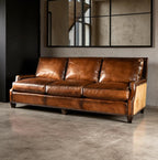 Presidio Marshal Buffalo Leather 3-Seater Sofa – Supreme Comfort by Living Furn India