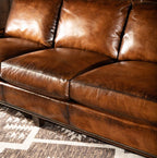 Presidio Marshal Buffalo Leather 3-Seater Sofa – Supreme Comfort by Living Furn India
