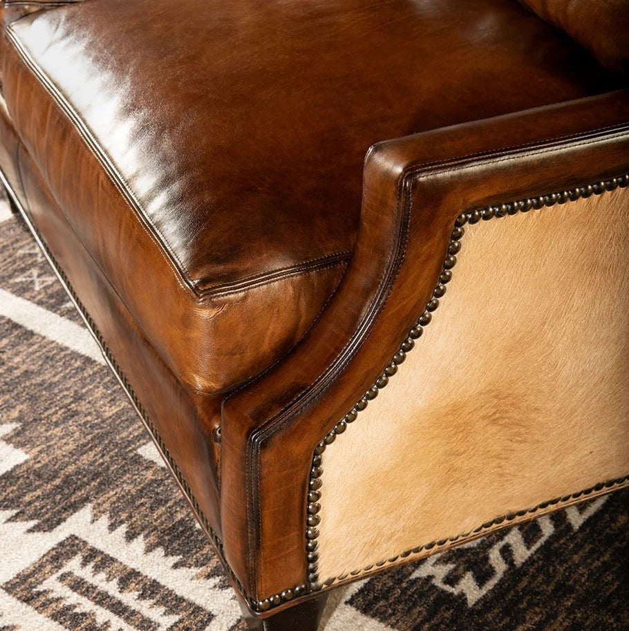 Presidio Marshal Buffalo Leather 3-Seater Sofa – Supreme Comfort by Living Furn India