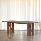 Acacia Grandeur 8-Seater Natural Wood Dining Table – Handcrafted by Living Furn India