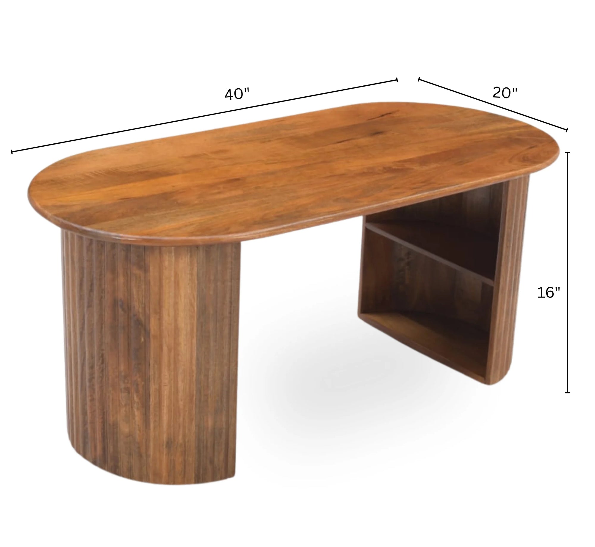 Solid Mango Wood Center Table – Walnut & Honey Finish Options, Handcrafted by Living Furn India