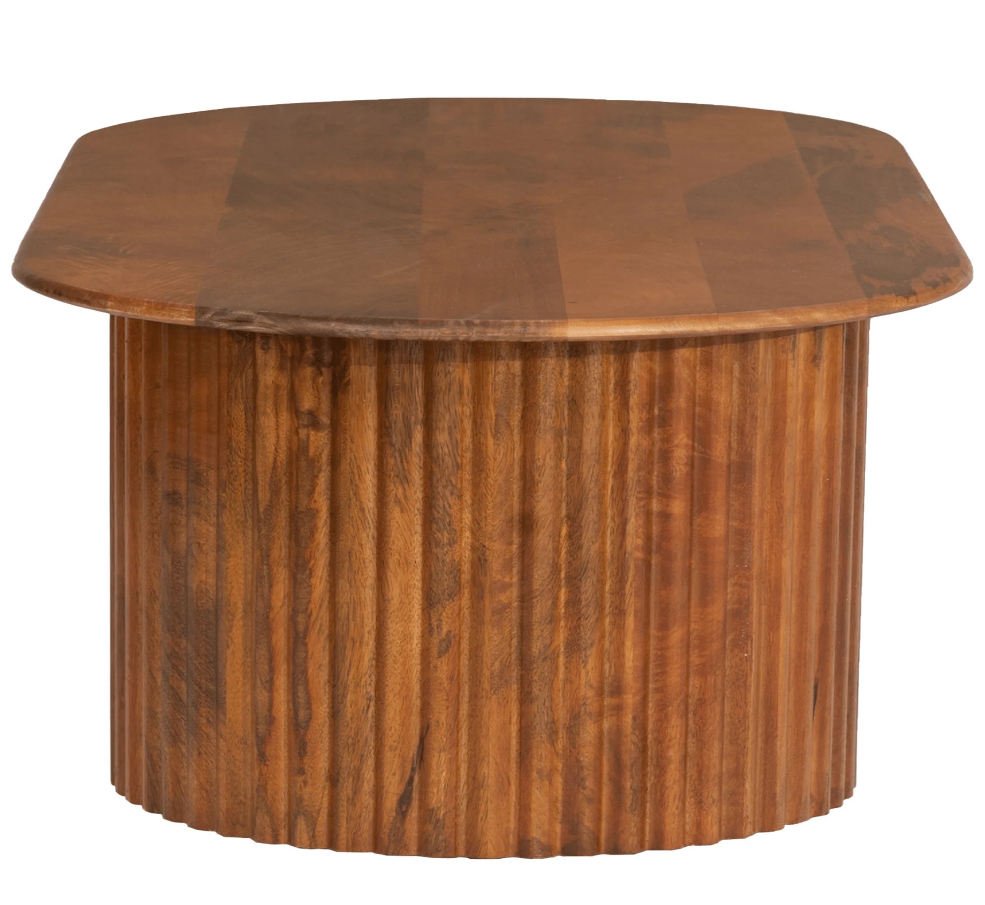 Solid Mango Wood Center Table – Walnut & Honey Finish Options, Handcrafted by Living Furn India