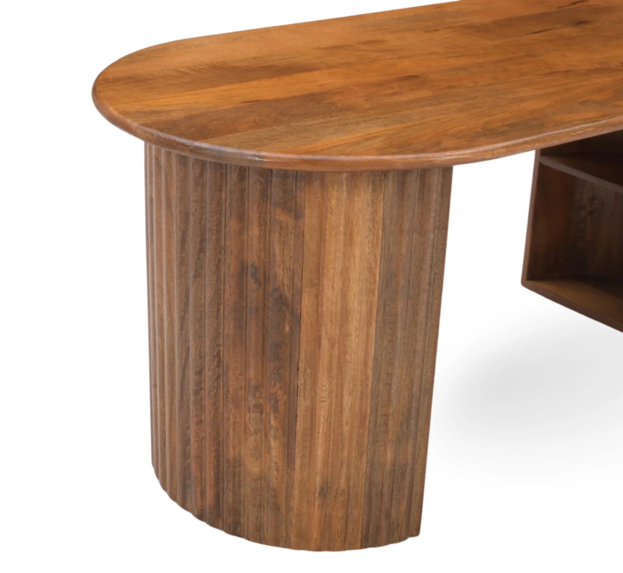 Solid Mango Wood Center Table – Walnut & Honey Finish Options, Handcrafted by Living Furn India