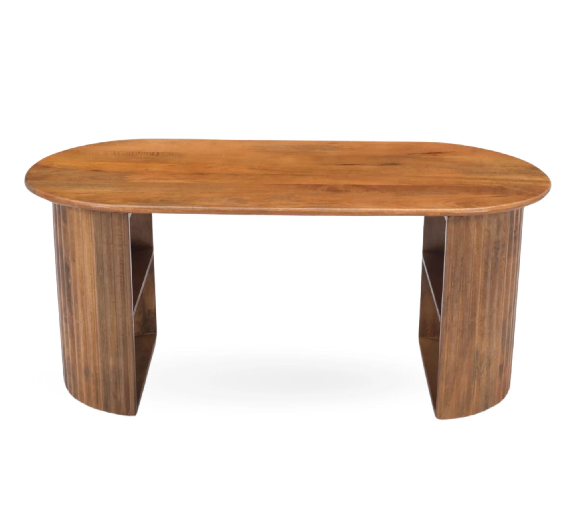 Solid Mango Wood Center Table – Walnut & Honey Finish Options, Handcrafted by Living Furn India