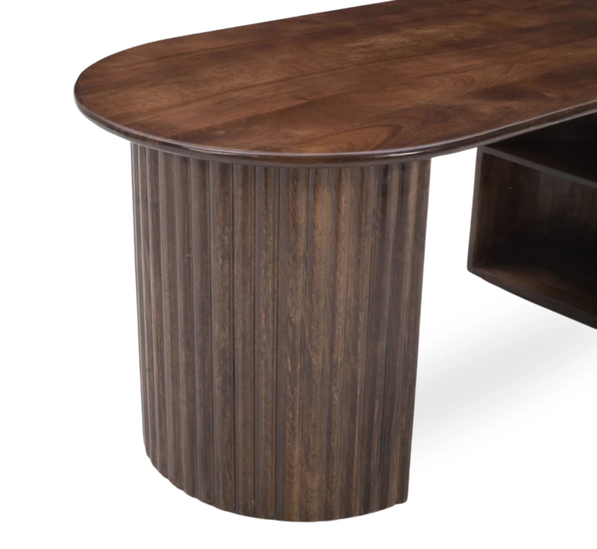 Solid Mango Wood Center Table – Walnut & Honey Finish Options, Handcrafted by Living Furn India