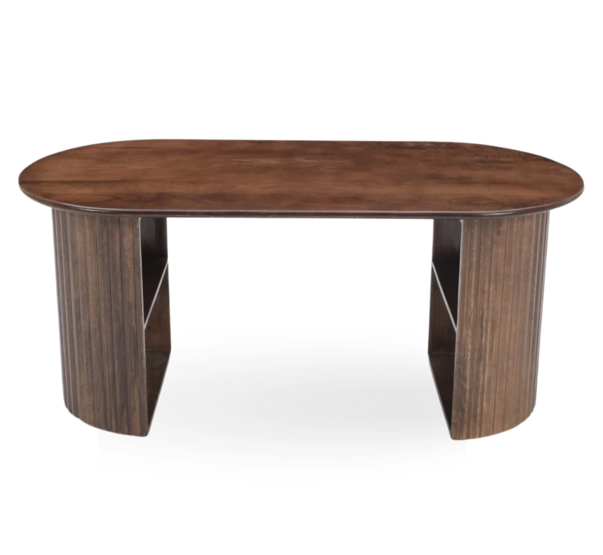 Solid Mango Wood Center Table – Walnut & Honey Finish Options, Handcrafted by Living Furn India