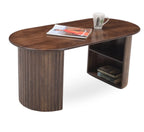 Solid Mango Wood Center Table – Walnut & Honey Finish Options, Handcrafted by Living Furn India