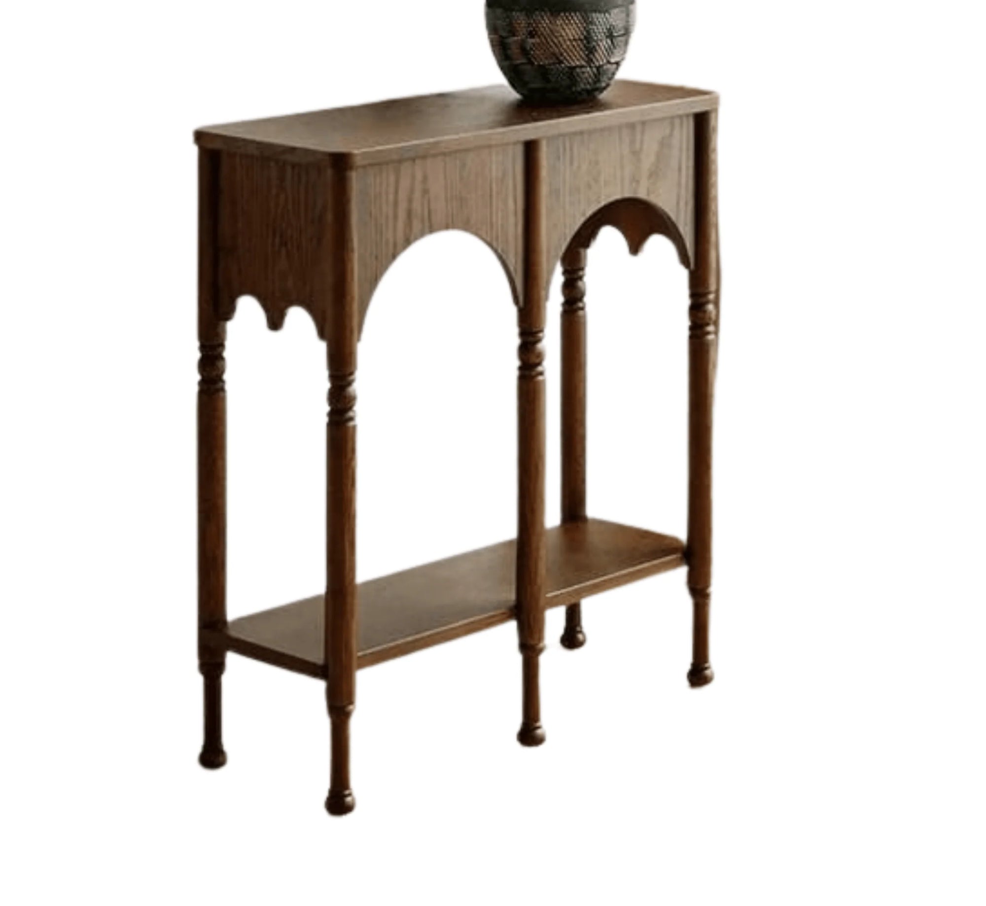 Elevare Chestnut Solid Mango Wood Console Table – Handcrafted Hallway Accent by Living Furn India