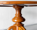 Rattan Round Dining Set – Handcrafted Solid Mango Wood, All Sizes by Living Furn India