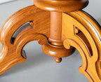 Rattan Round Dining Set – Handcrafted Solid Mango Wood, All Sizes by Living Furn India