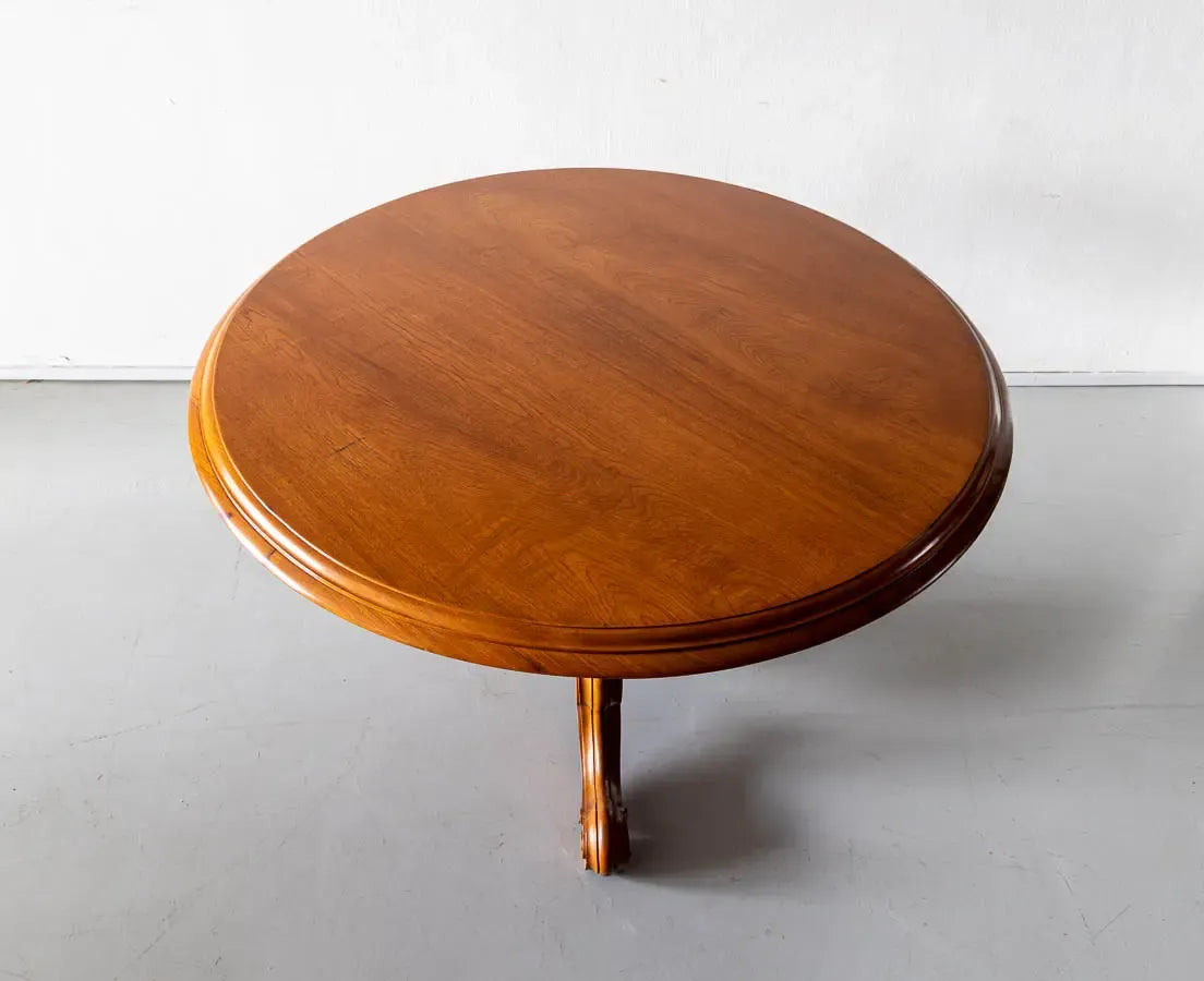 Rattan Round Dining Set – Handcrafted Solid Mango Wood, All Sizes by Living Furn India